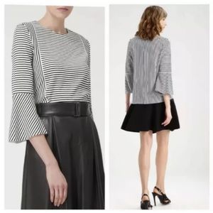 L.K. Bennett Leonie Stripe Fluted Top